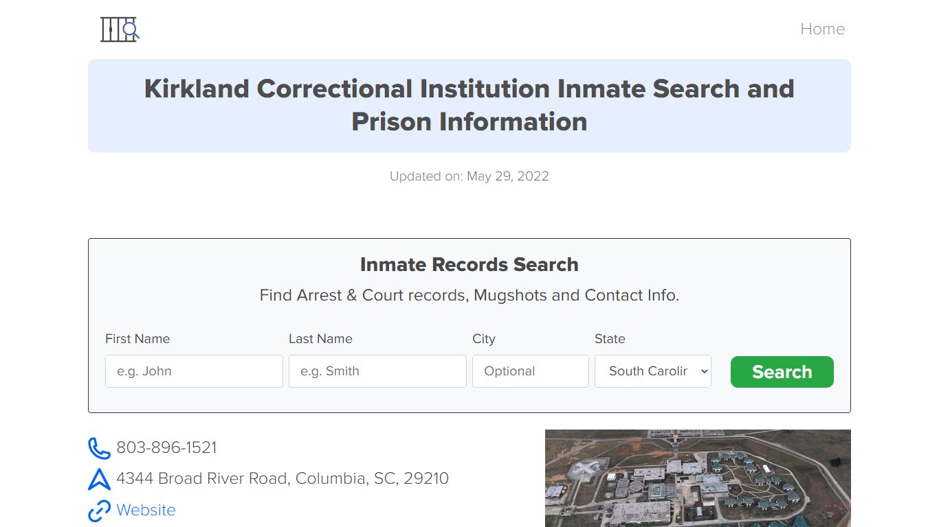 Kirkland Correctional Institution Inmate Search ...